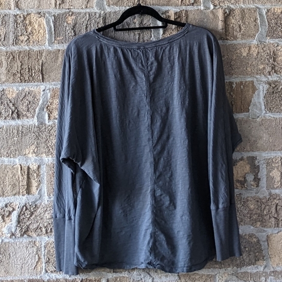 GAP Soft Slub T Long Dolman Sleeve Size Small Oversized Gray - Picture 4 of 7